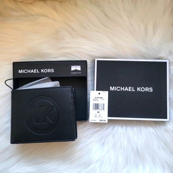 NWT Michael Kors Jet Set Men's Slim Billfold Wallet in a Gift Box $98 - Picture 7 of 17